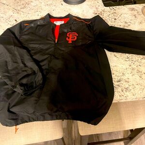 Mens SF Giants pullover windbreaker-Majestic